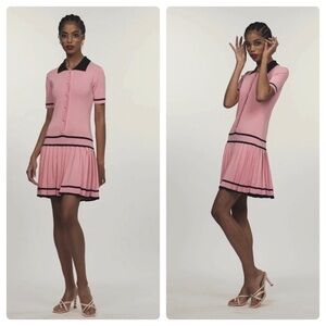 New! Alexia Admor LUCINDA pink pleated knit dress 🎀 Medium NWT!